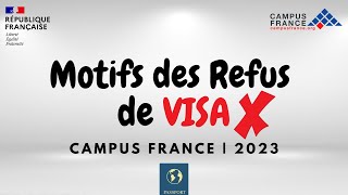 CAMPUS FRANCE - Motifs des refus VISA
