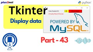 Display MySQL Data in Tkinter GUI Based on ID Input | #Python #Tkinter #PythonGUI