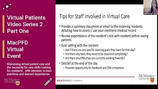 MacPFD Virtual Patient Care 2: Assessment and Feedback - Part 1