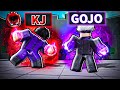 KJ VS GOJO in Roblox The Strongest Battlegrounds