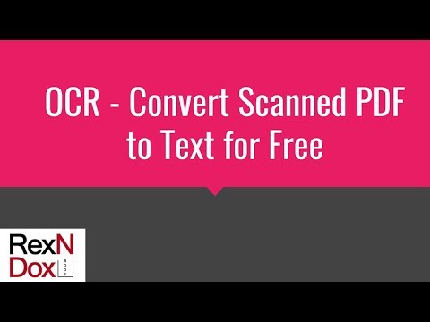 How to: Free Best OCR Software for PDF to Convert Scanned PDF to Searchable Text