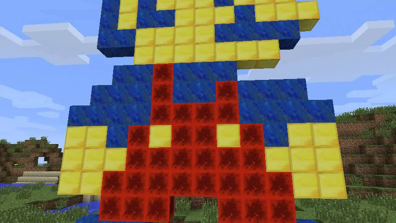 Minecraft Pixel Art Mario Youtube
