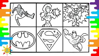 SUPERHEROES Coloring Page|SUPERMAN,WONDER WOMAN,SPIDERMAN Coloring|Jim Yosef|Lights|NCS Release