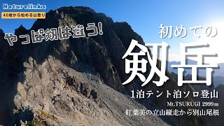 【剱岳】テント泊ソロ登山｜紅葉の立山から別山尾根｜日本百名山