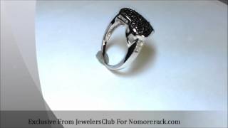 JewelersClub 1ct Black and White Diamond Ring