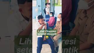 Ekspresi Lucu Takut Jarum Suntik #shorts #story #tiktok #vaksin #coronavirus #booster #suntikvaksin