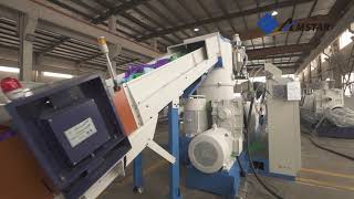 300 kg/hr PP PE plastic film pelletizing line in Auburn, USA