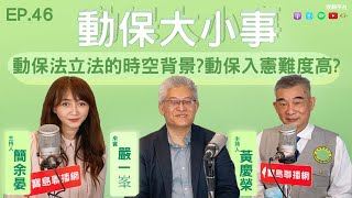 動保法立法的時空背景為何？動保入憲難度有多高？│簡余晏＆黃慶榮 主持 │來賓台北海洋科技大學寵物業經營管理系系主任嚴一峯 【動保大小事EP46】