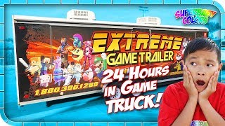 Playing Game for 24 Hours in a GAME Truck Challenge!