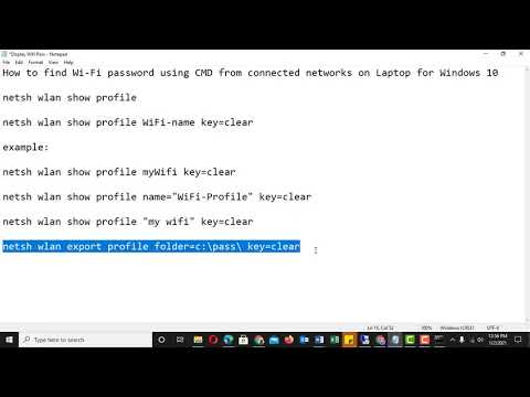 How to find Wi-Fi password using CMD from connected networks on Laptop for Windows 10