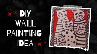 Paint with me /DIY  Easy wall painting idea for begginers #doodle #art #diy #wallpainting