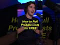 How to Pull Probate Lists for FREE! #shorts #youtubeshorts