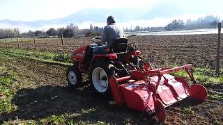 Mini tractor Mitsubishi MT 155 (Rotovator)