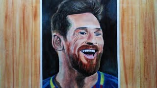Messi Drawing 🔥 Drawing Messi With oil pastel 💥 Lionel Messi drawing / drawing messi / #messi