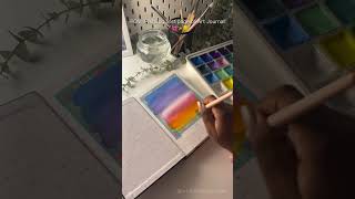 Sunset Painting ideas || Art Journal #painting #howto #atelierneorah  #art #ytshortsindia #ytshort