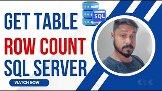 How to get table row count in SQL server