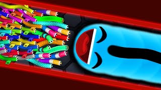 Slither.io - BAD HACKER SNAKE vs. 2900 SNAKES! // Epic Slitherio Gameplay! (Slitherio Funny Moments