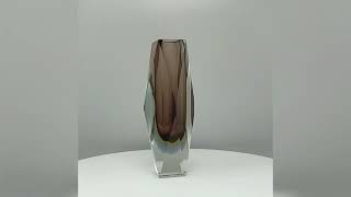 1960s Astonishing Vase in Murano Glass By Flavio Poli for Seguso. Made in Italy