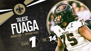Great Pick! Saints Draft Taliese Fuaga with Pick 14 in NFL Draft | Off the Bench
