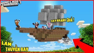 THỬ THÁCH XÂY THUYỀN CƯỚP BIỂN CÓ THỂ BAY TRONG MCPE*MỀU REDHOOD CÙNG TEAM PIRATE XÂY THUYỀN BAY