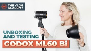 Unboxing and testing Godox ML60 Bi video light The Vlog Academy