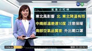 東北風影響 北.東北降溫有雨| 華視新聞 20181007