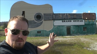 ABANDONED Giant  Guitar Shaped Building! Looks to be out of Tune!