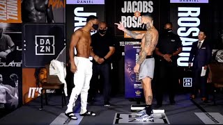 DANIEL JACOBS & GABE ROSADO GET HEATED AT WEIGH IN! TRADE WORDS | FULL WEIGH IN VIDEO