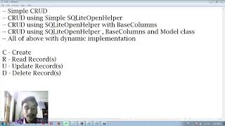 Android Practical 17 Using SQLite Database Part 1 Simple CRUD