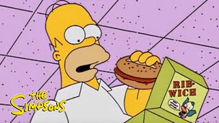 Homer Tries Ribwich | The Simpsons