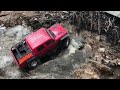 ラジコンやりたくなる動画　実際にありそうな岩場をaxial scx10 iii jeep gladiator で走ってみた　lowangerオリジナルクローラーコース