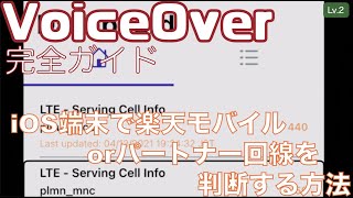 iOS端末で楽天モバイルorパートナー回線を判別する方法【Lv.2】～VoiceOver完全ガイド(iOS14)～