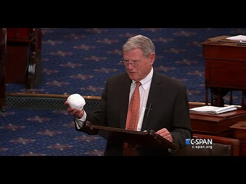 Sen. Jim Inhofe Tosses Snowball In Senate In 2015 - YouTube