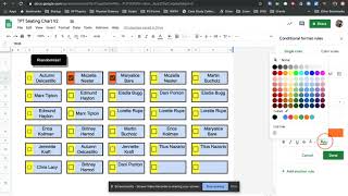Conditional Formatting Random Seating Chart