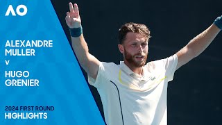 Alexandre Muller v Hugo Grenier Highlights | Australian Open 2024 First Round