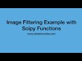 Image filtering example with Scipy functions