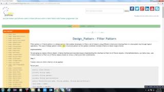 Design Pattern Filter Pattern