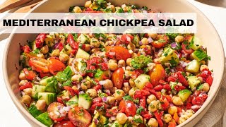 Mediterranean Chickpea Salad Recipe | Vegan Chickpea Salad!