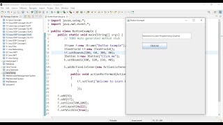 JButton example in Java Swing | Lecture # 71 | Learn Programming