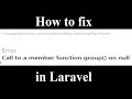 How to fix call to a member function group() on null