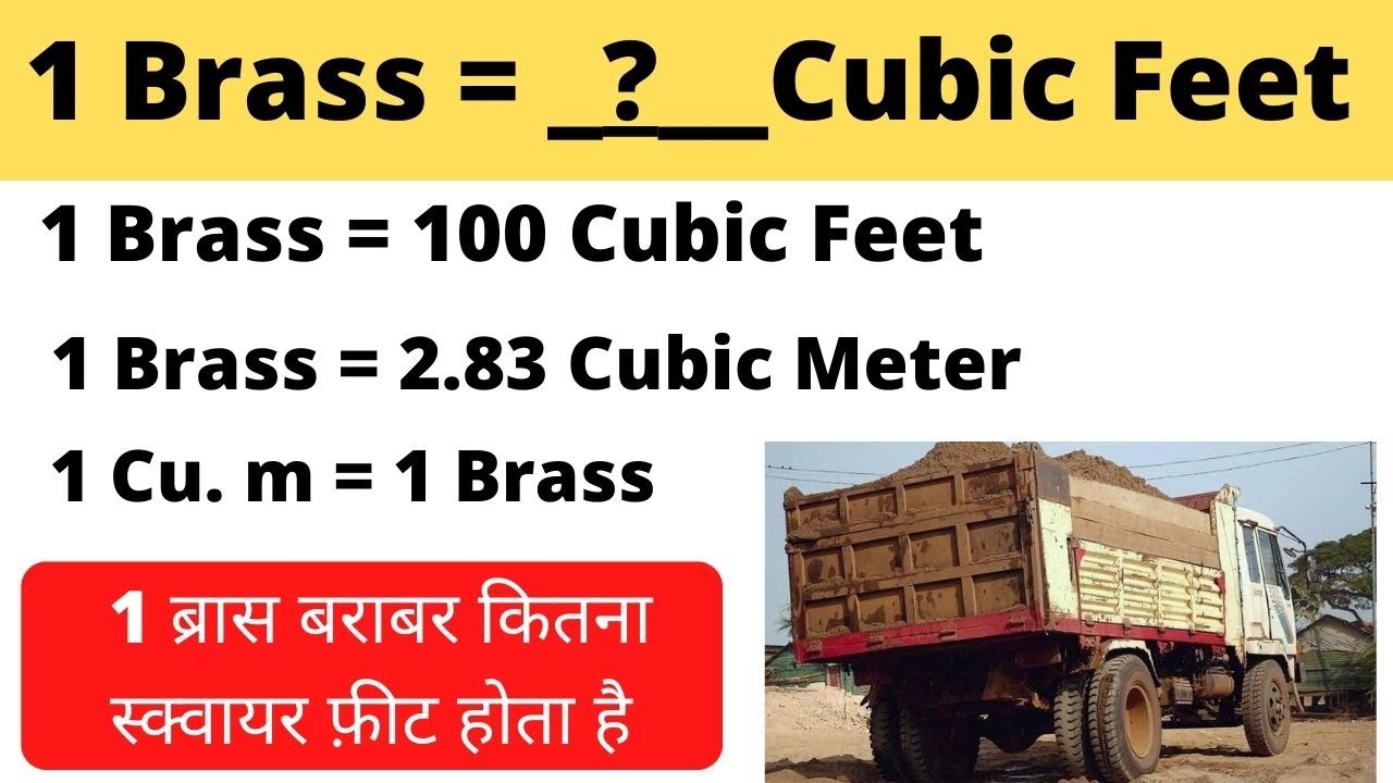 Brass To Cubic Feet | Cubic Feet To Brass | Cubic Meter | Cubic Meter ...