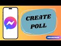 How To Create A Poll On Messenger  Make Poll In Facebook Chat (Step by step Guide)