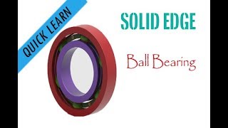 Solid edge tutorial - 35 - Ball Bearing Solid edge.