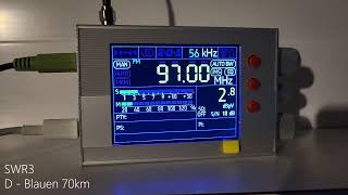 UKW Bandscan mit TEF6686-Radio - Breite, Schaffhausen [Südseite des Hauses]