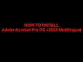 Adobe Acrobat 2022 Multilingual Installing