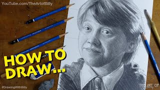 How to Draw Ron Weasley in Year 1 at Hogwarts   Rupert Grint in the Harry Potter films