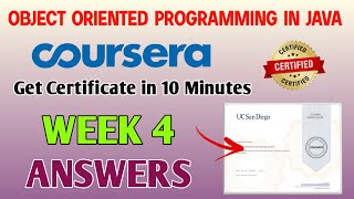 Object Oriented Programming in Java Coursera Answers | Week 4 Answers of Coursera