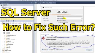 Resolving SQL connection errors under SQL Server A network-related or instance-specific error occur