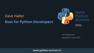 Dave Halter – Rust for Python Developers – SPS22