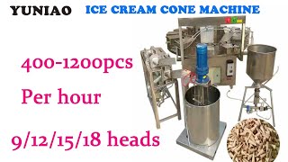 Automatic Waffle Cone Maker Ice Cream Cone Making Rolled Sugar Cone Machine